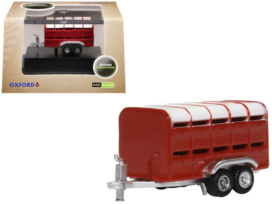 Livestock Trailer Red 1/148 (N) Scale Diecast Model Car by Oxford Diecast LuxuryLifeWay Online Store