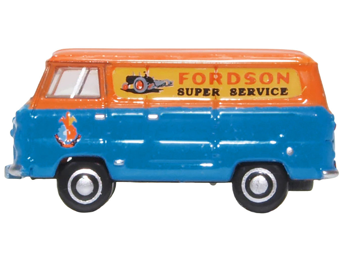 Ford 400E Van RHD (Right Hand Drive) "Fordson Super Service" Blue and Orange 1/148 (N) Scale Diecast Model Car by Oxford Diecast LuxuryLifeWay Online Store