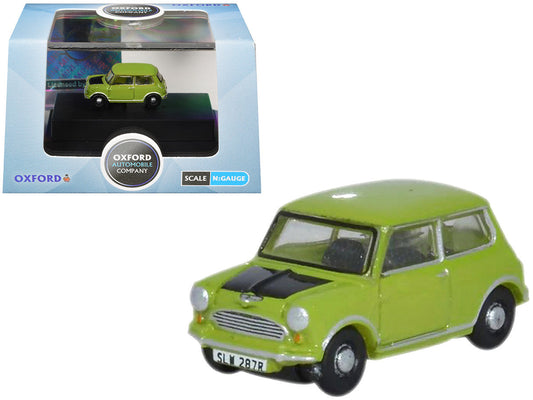 Mini Cooper Lime Green with Matt Black Hood 1/148 (N) Scale Diecast Model Car by Oxford Diecast LuxuryLifeWay Online Store