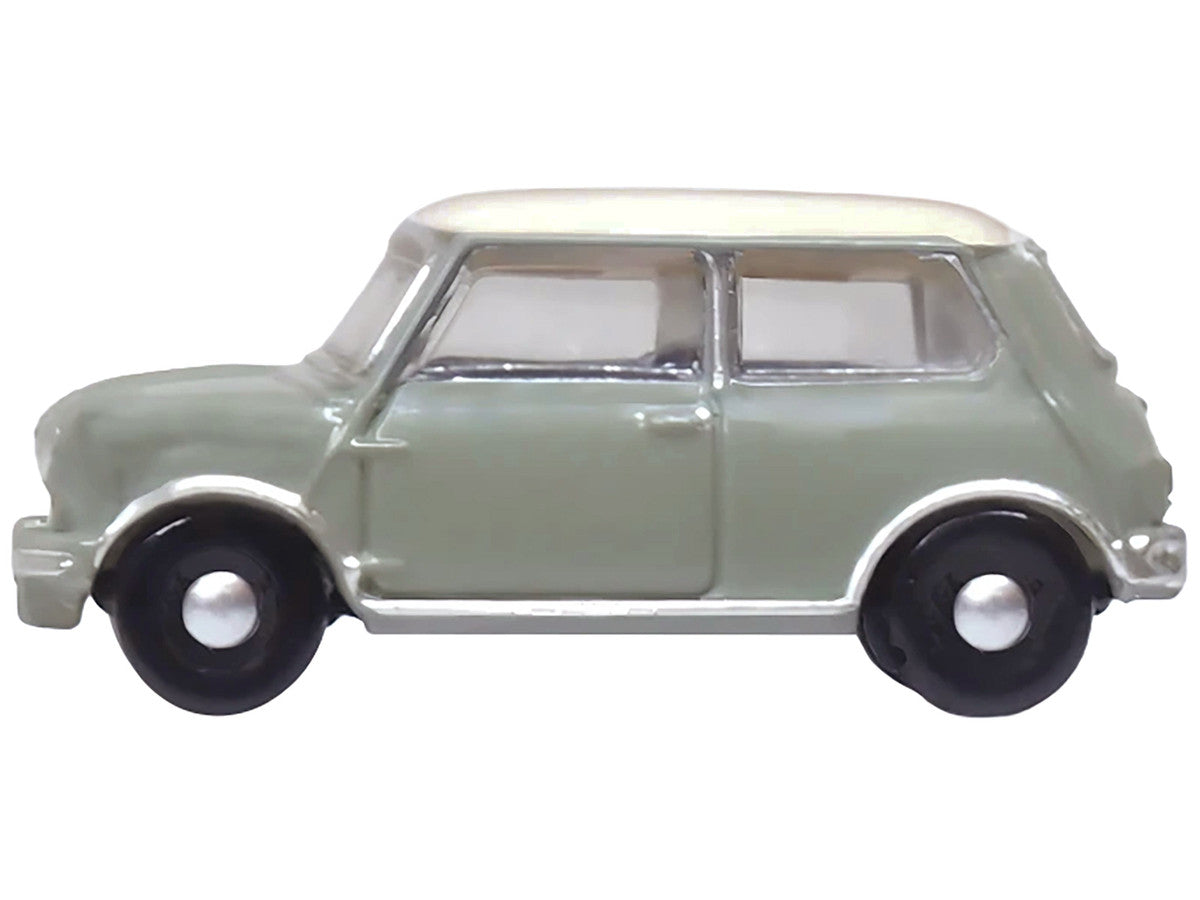 Mini Classic Tweed Gray with Cream Top 1/148 (N) Scale Diecast Model Car by Oxford Diecast LuxuryLifeWay Online Store