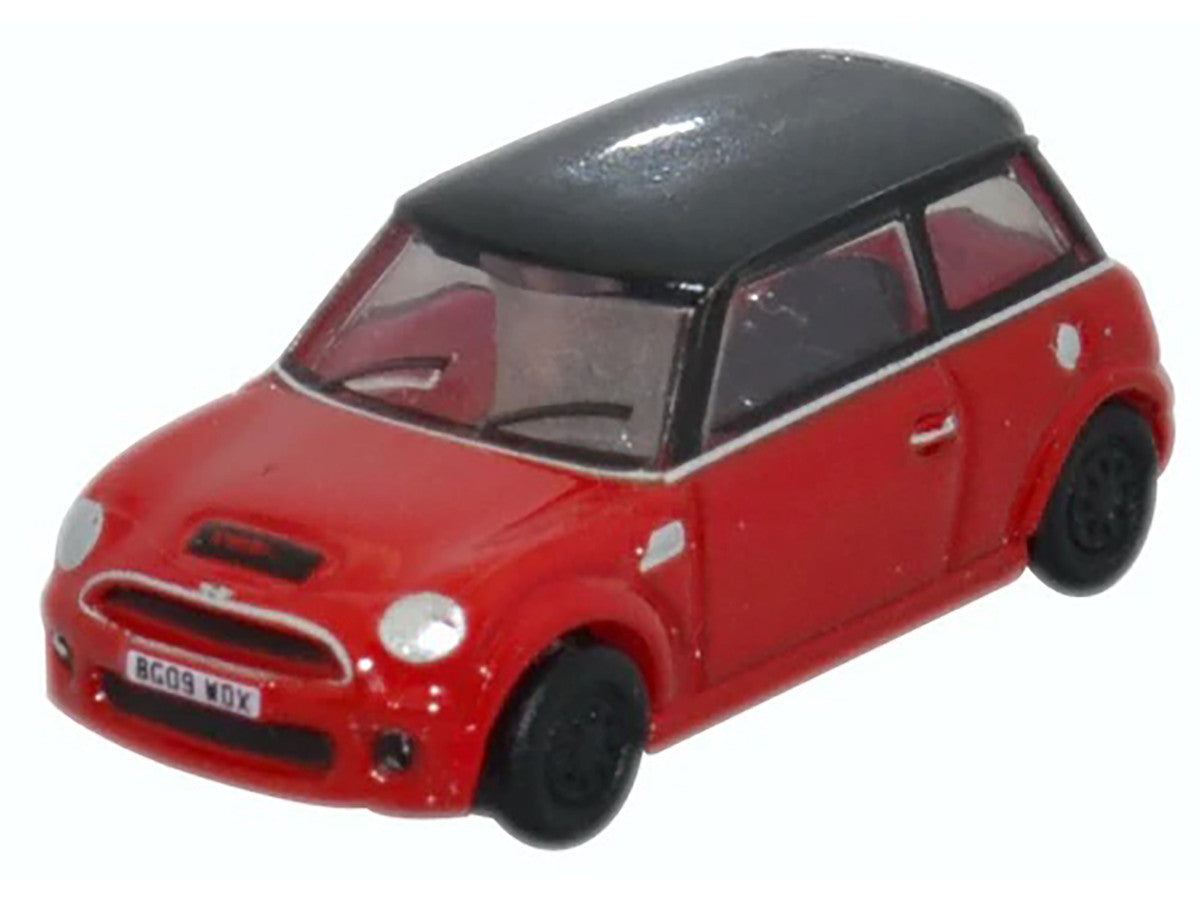Mini Cooper S RHD (Right Hand Drive) Chili Red with Black Top 1/148 (N) Scale Diecast Model Car by Oxford Diecast LuxuryLifeWay Online Store