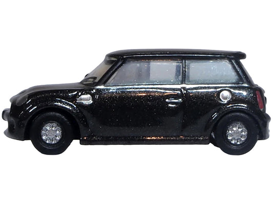 Mini Cooper S RHD (Right Hand Drive) Midnight Black with Silver Stripes 1/148 (N) Scale Diecast Model Car by Oxford Diecast LuxuryLifeWay Online Store