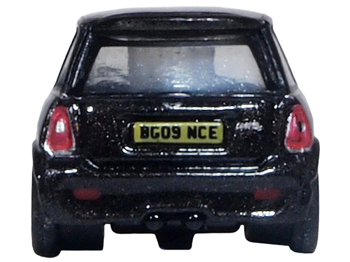 Mini Cooper S RHD (Right Hand Drive) Midnight Black with Silver Stripes 1/148 (N) Scale Diecast Model Car by Oxford Diecast LuxuryLifeWay Online Store