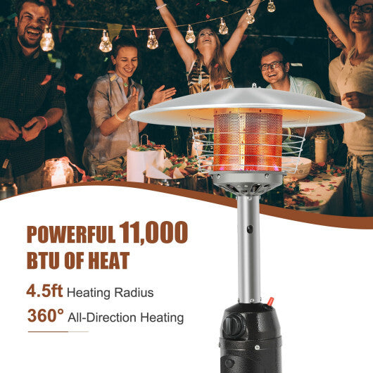 11 000 BTU Portable Tabletop Propane Patio Standing Heater-Black LuxuryLifeWay Online Store