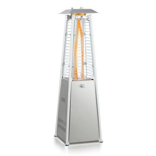 10000 BTU Portable Stainless Steel Tabletop Patio Heater with Glass Tube LuxuryLifeWay Online Store