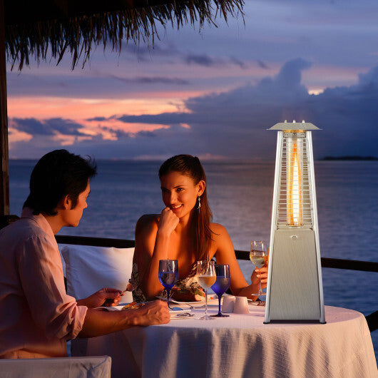 10000 BTU Portable Stainless Steel Tabletop Patio Heater with Glass Tube LuxuryLifeWay Online Store