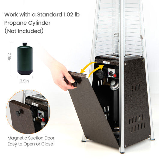 10000 BTU Portable Steel Tabletop Patio Heater with Glass Tube LuxuryLifeWay Online Store