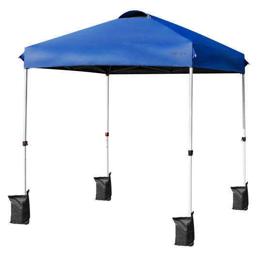 6.6 x 6.6 Feet Outdoor Pop-up Canopy Tent with Roller Bag-Pink LuxuryLifeWay Online Store