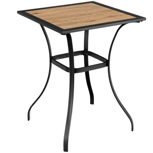 Patio Square Bar Table for Garden Backyard - Color: Black LuxuryLifeWay Online Store