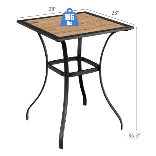 Patio Square Bar Table for Garden Backyard - Color: Black LuxuryLifeWay Online Store