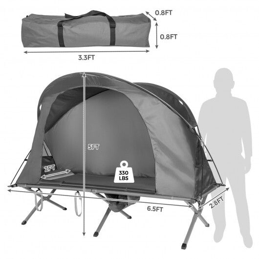 Cot Elevated Compact Tent Set with External Cover-Green LuxuryLifeWay Online Store