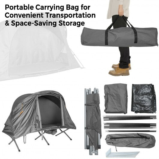 Cot Elevated Compact Tent Set with External Cover-Green LuxuryLifeWay Online Store