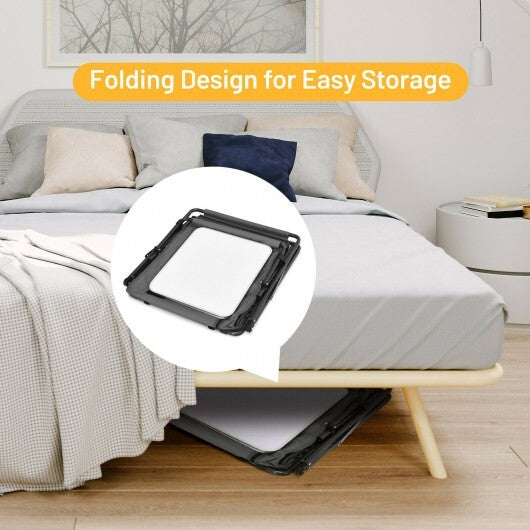 Folding Camping Storage Cabinet with 3 Shelves and Carry Bag-M - Color: Gray - Size: M LuxuryLifeWay Online Store