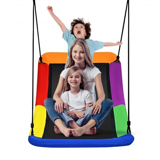 700lb Giant 60 Inch Platform Tree Swing for Kids and Adults-Multicolor LuxuryLifeWay Online Store