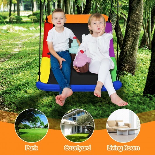 700lb Giant 60 Inch Platform Tree Swing for Kids and Adults-Multicolor LuxuryLifeWay Online Store