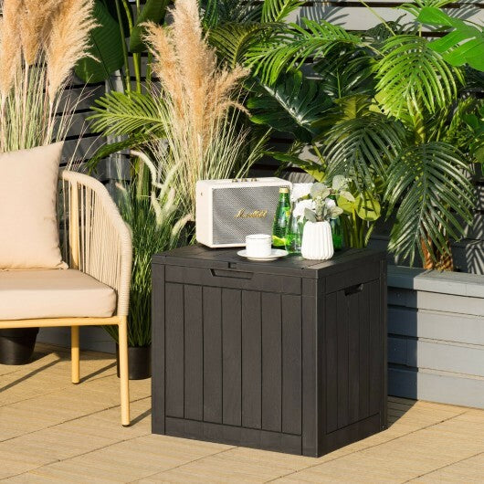 30 Gallon Deck Box Storage Container Seating Tools-Black - Color: Black LuxuryLifeWay Online Store