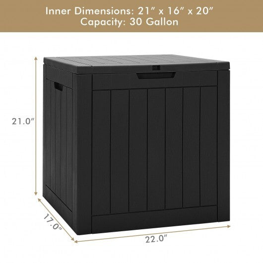 30 Gallon Deck Box Storage Container Seating Tools-Black - Color: Black LuxuryLifeWay Online Store