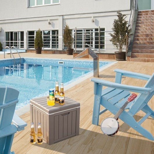 10 4-in-1 Gallon Storage Cooler for Picnic and Outdoor Activities-Brown - Color: Brown LuxuryLifeWay Online Store