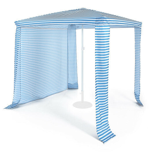 6.6 x 6.6 Feet Foldable and Easy-Setup Beach Canopy With Carry Bag-Blue LuxuryLifeWay Online Store