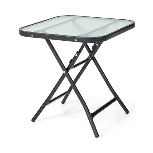 18 Inch Square Patio Bistro Table with Rustproof Frame LuxuryLifeWay Online Store