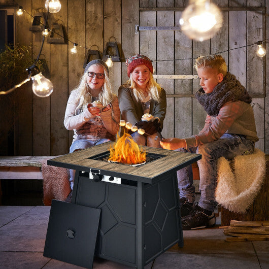 40 000 BTU 28 Inches Propane Gas Fire Pit Table With Cover LuxuryLifeWay Online Store
