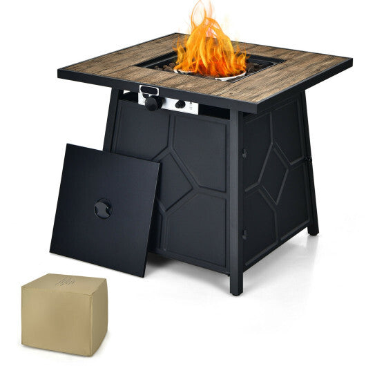 40 000 BTU 28 Inches Propane Gas Fire Pit Table With Cover LuxuryLifeWay Online Store