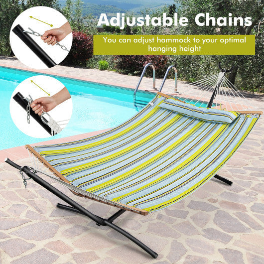 Patio Hammock Foldable Portable Swing Chair Bed with Detachable Pillow LuxuryLifeWay Online Store