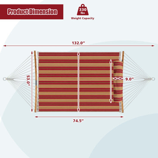 Outdoor Hammock with Detachable Pillow-Red LuxuryLifeWay Online Store