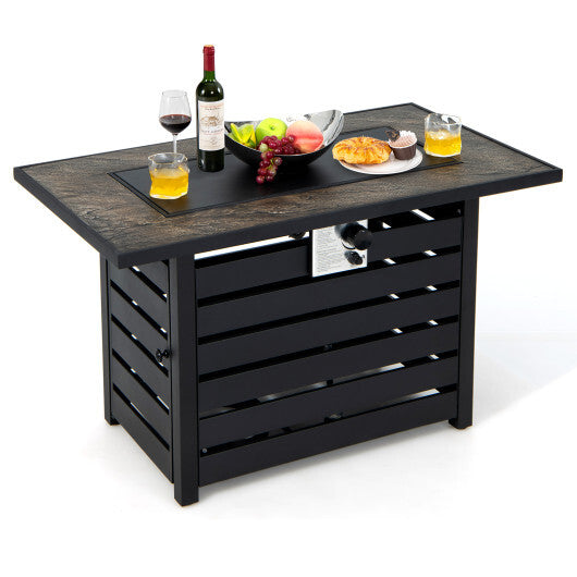 42 Inch 50000 BTU Propane Fire Pit Table with Ore Powder Surface LuxuryLifeWay Online Store