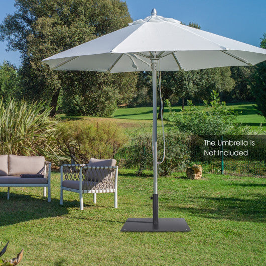 20 Inches Patio Umbrella Base with 4 Adjustable Footpads - Color: Black LuxuryLifeWay Online Store
