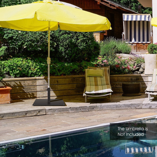 20 Inches Patio Umbrella Base with 4 Adjustable Footpads - Color: Black LuxuryLifeWay Online Store