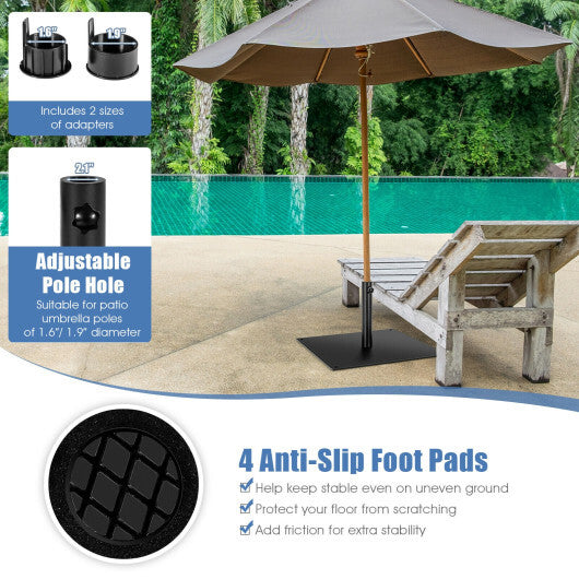 42 LBS Weighted 25 Inch Square Patio Umbrella Base - Color: Black LuxuryLifeWay Online Store