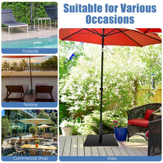 42 LBS Weighted 25 Inch Square Patio Umbrella Base - Color: Black LuxuryLifeWay Online Store
