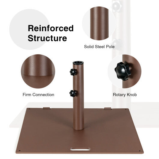 50 LBS Weighted 24 Inch Square Patio Umbrella Base LuxuryLifeWay Online Store
