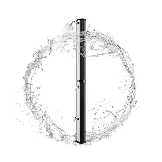 7.2 Feet 9.3 Gallon Solar Heated Shower with Adjustable Head and Foot Tap LuxuryLifeWay Online Store