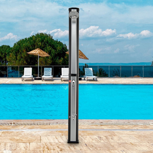 7.2 Feet 9.3 Gallon Solar Heated Shower with Adjustable Head and Foot Tap LuxuryLifeWay Online Store