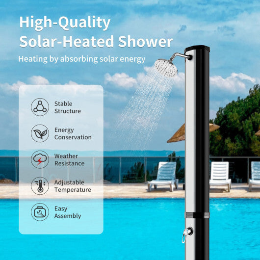 7.2 Feet 9.3 Gallon Solar Heated Shower with Adjustable Head and Foot Tap LuxuryLifeWay Online Store