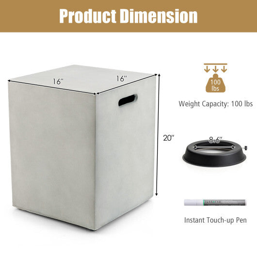 Propane Tank Cover Hideaway Table for Standard 20 Pounds Propane Tank-Gray LuxuryLifeWay Online Store