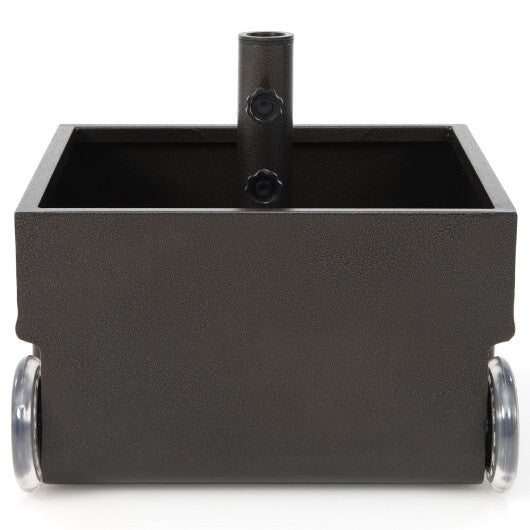 150 Pounds Patio Umbrella Base Stand Wheels Planter Outdoor-Coffee LuxuryLifeWay Online Store