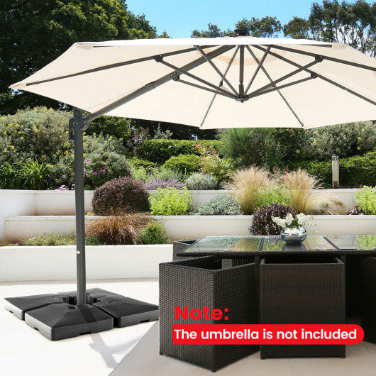 4-Piece 20L Cantilever Offset Patio Umbrella Base LuxuryLifeWay Online Store