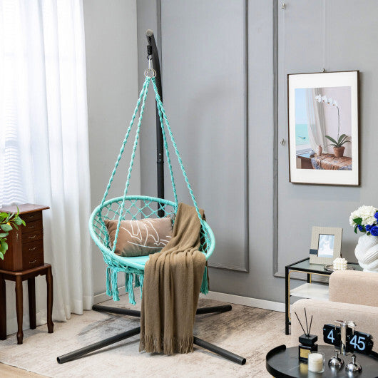 Cushioned Hammock Swing Chair with Hanging Kit-Black LuxuryLifeWay Online Store