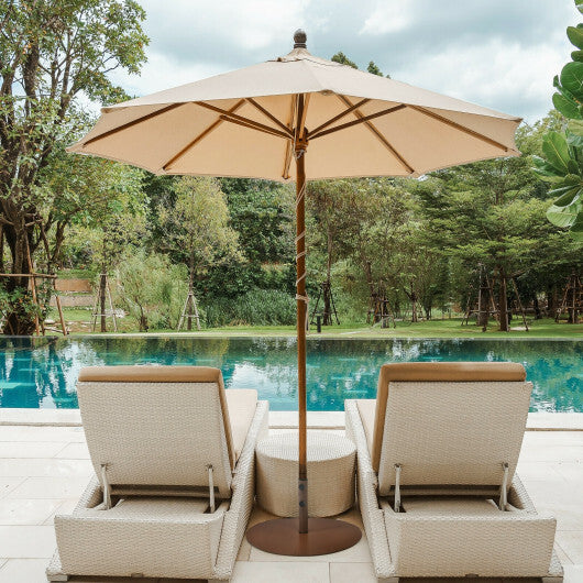 29.5 Inch Outdoor Steel Umbrella Base Stand for Backyard and Poolside LuxuryLifeWay Online Store