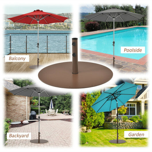 29.5 Inch Outdoor Steel Umbrella Base Stand for Backyard and Poolside LuxuryLifeWay Online Store