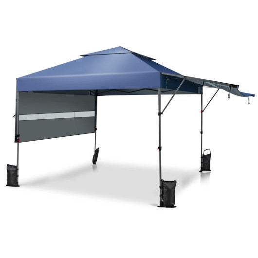 10 x 17.6 Feet Outdoor Instant Pop-up Canopy Tent with Dual Half Awnings-Pink LuxuryLifeWay Online Store