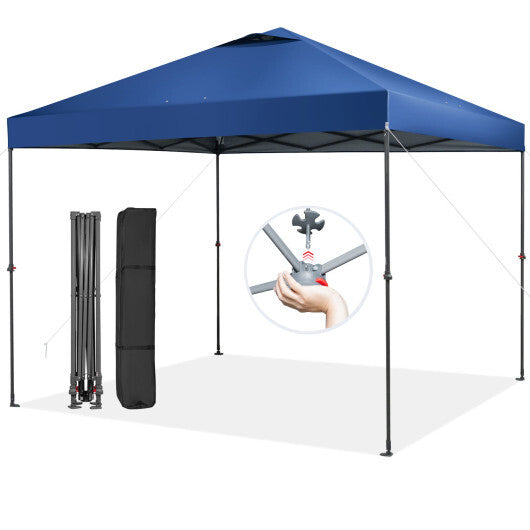 10 x 10 Feet Foldable Outdoor Instant Pop-up Canopy with Carry Bag-Gray LuxuryLifeWay Online Store