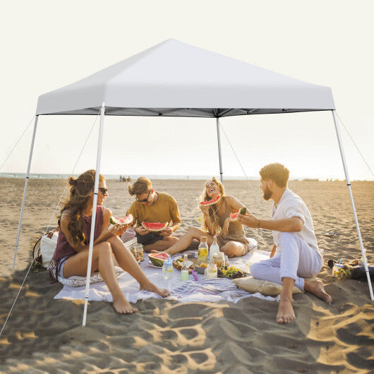 10 x 10 Feet Outdoor Instant Pop-up Canopy with Carrying Bag-Pink