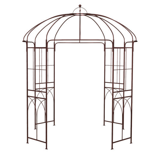 8.4 x 7 Feet Wide Birdcage Shape Garden Arbor