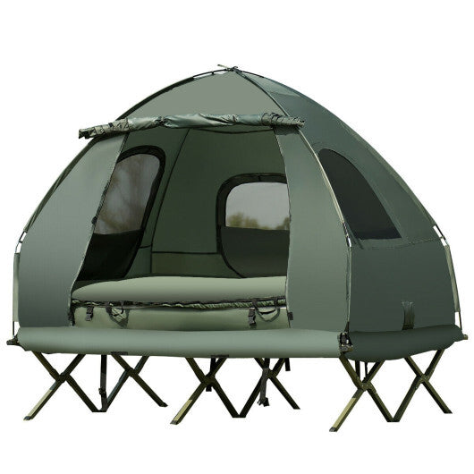 5-in-1 2-Person Foldable Outdoor Camping Tent Cot with Air Mattress and Sleeping Bag LuxuryLifeWay Online Store