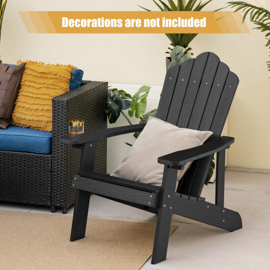 Weather Resistant HIPS Outdoor Adirondack Chair with Cup Holder-Navy LuxuryLifeWay Online Store