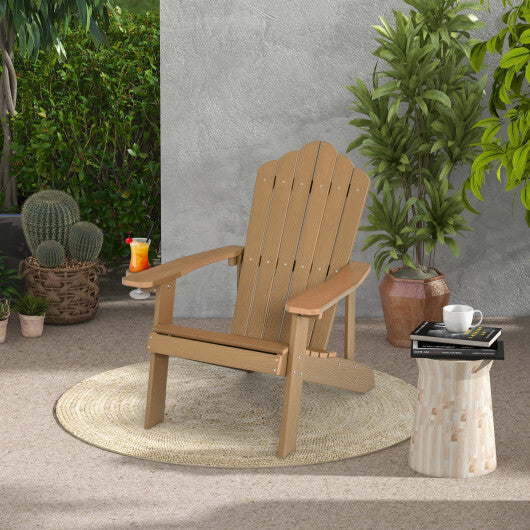 Weather Resistant HIPS Outdoor Adirondack Chair with Cup Holder-Navy LuxuryLifeWay Online Store